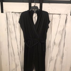 Eloquii Faux wrap black jumpsuit , size 14